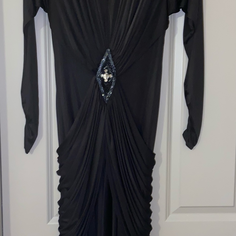 Vintage Tadashi Shoji mermaid ruch black d…_8